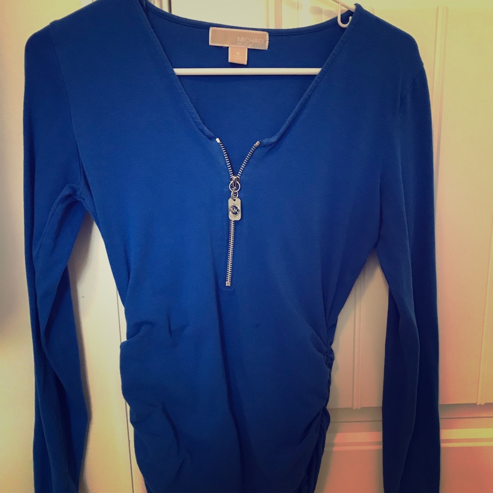 Blue long sleeve top